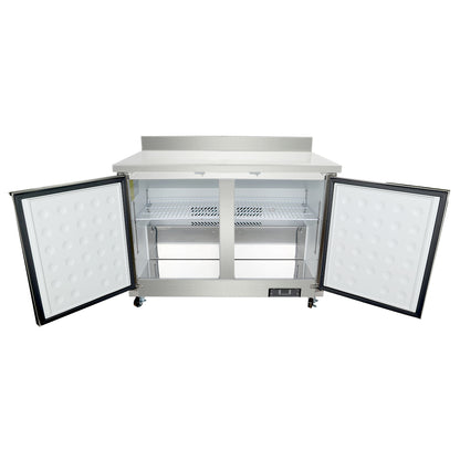 48" Two Door Commercial Work Top Undercounter Refrigerator