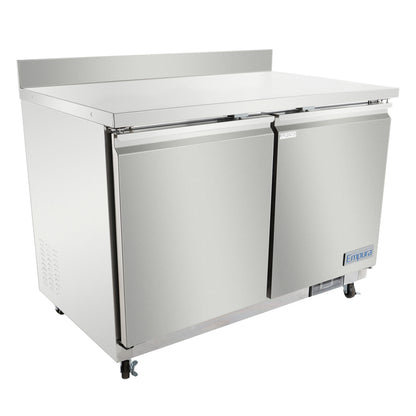 48" Two Door Commercial Work Top Undercounter Refrigerator