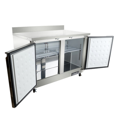 48" Two Door Commercial Work Top Undercounter Refrigerator