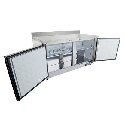 61" Two Door Commercial Work Top Undercounter Freezer