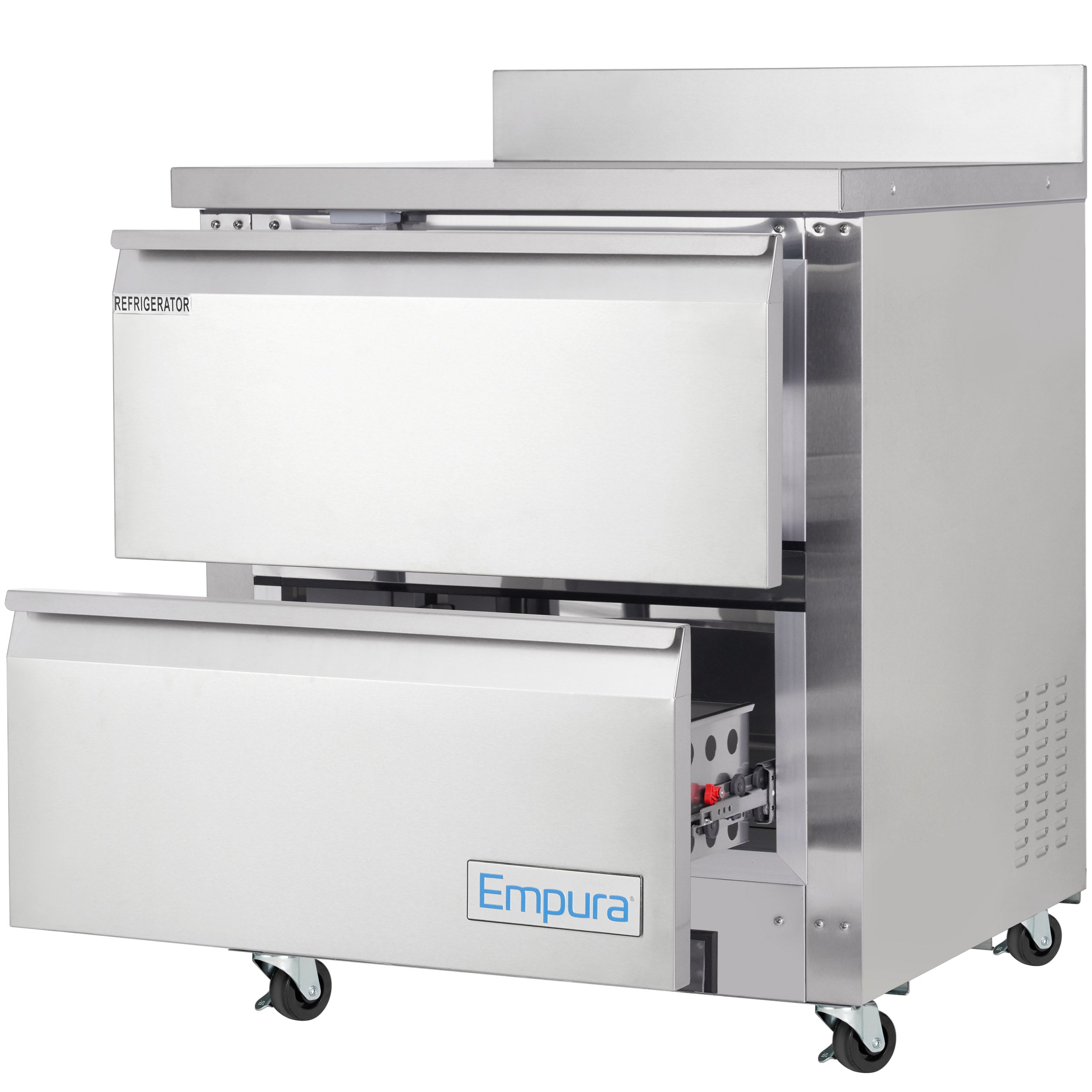 28" Two Drawer Commercial Work Top Undercounter Reach-In Refrigerator