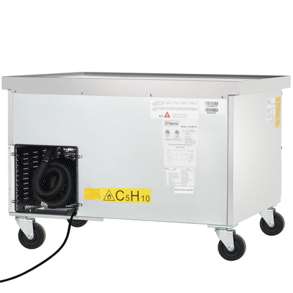 38" 2 Drawer Refrigerated Commercial Chef Base - 6" Depth Pan