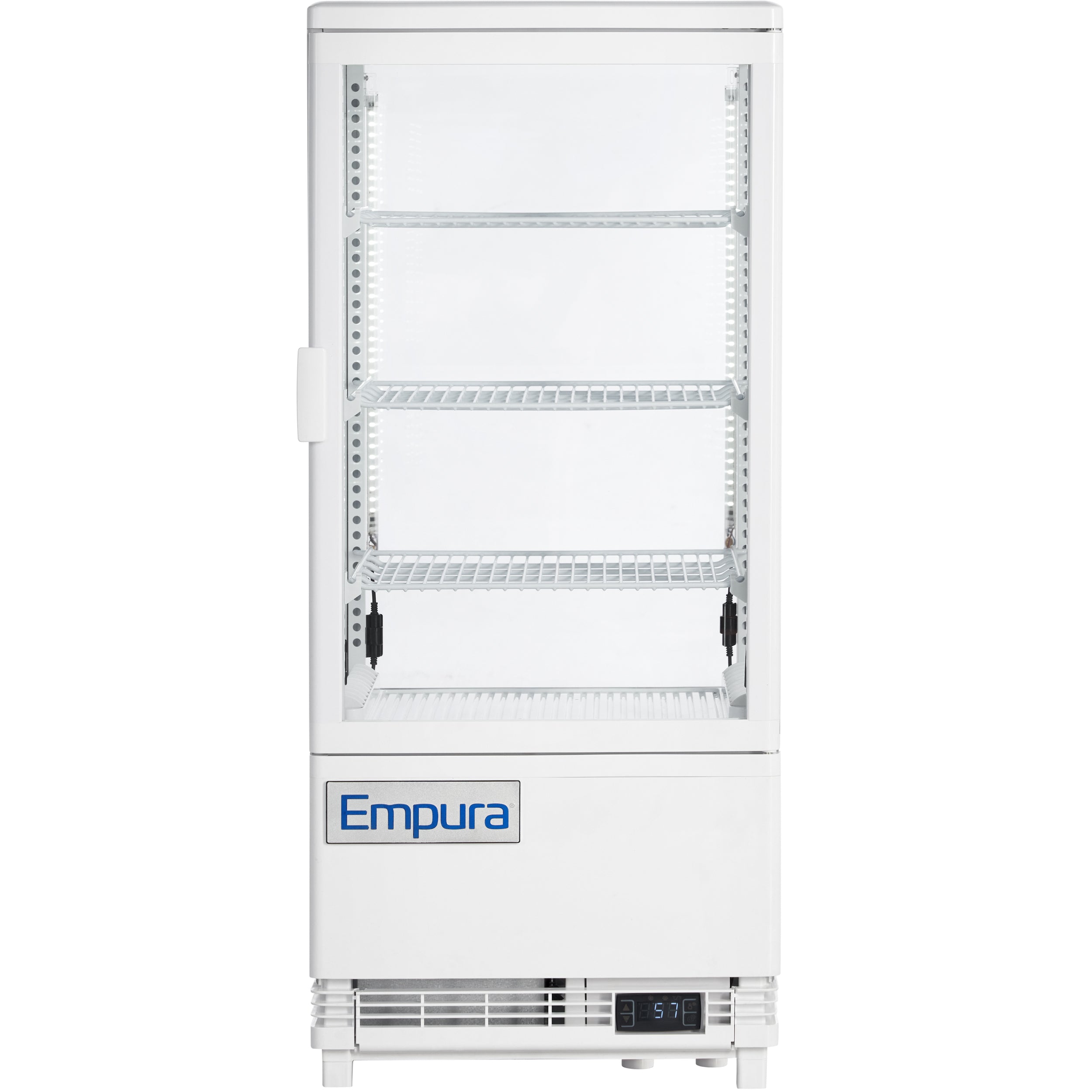 17" White 1 Door Refrigerated Display Case Countertop - 2.8 cu ft