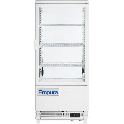 17" White 1 Door Refrigerated Display Case Countertop - 2.8 cu ft