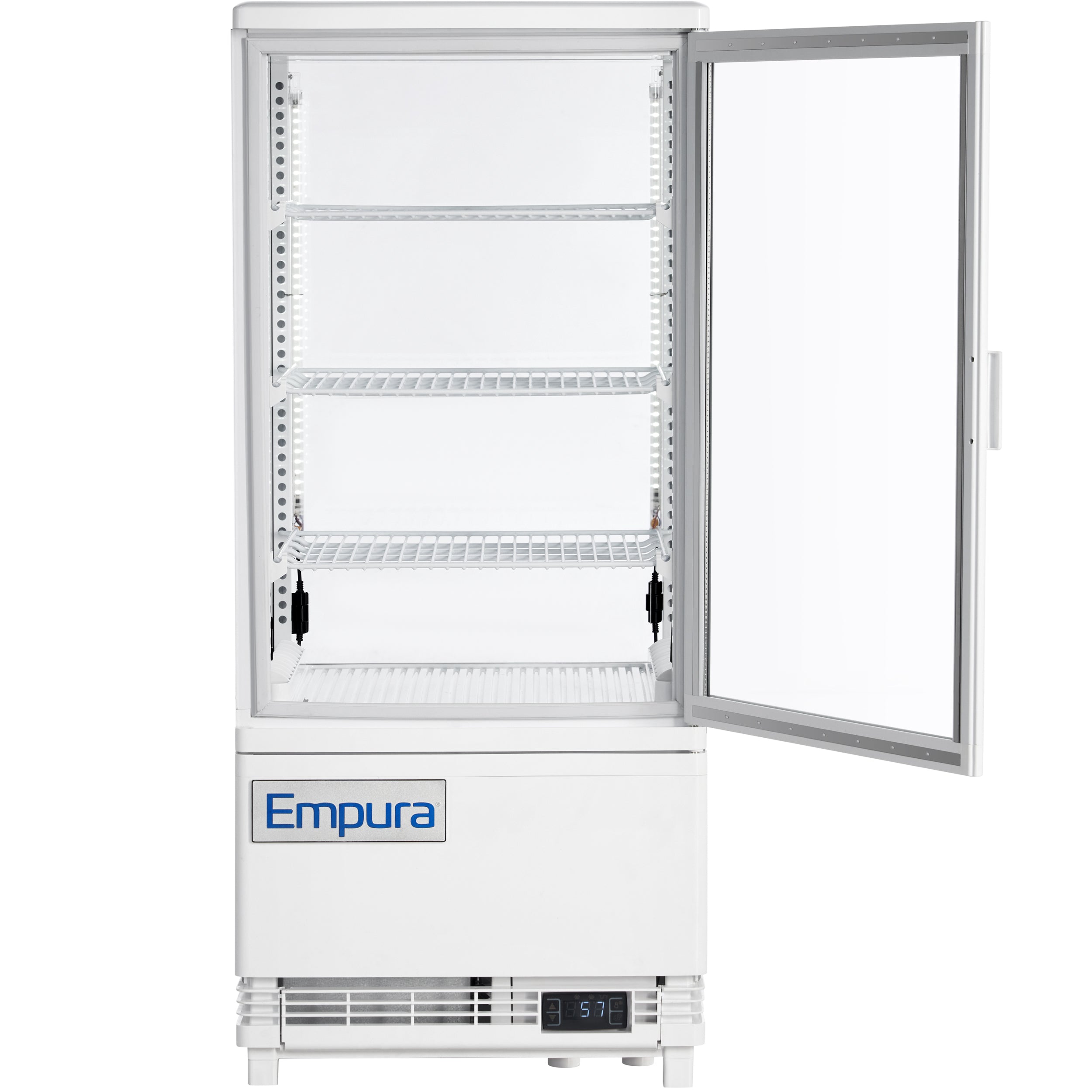 17" White 1 Door Refrigerated Display Case Countertop - 2.8 cu ft
