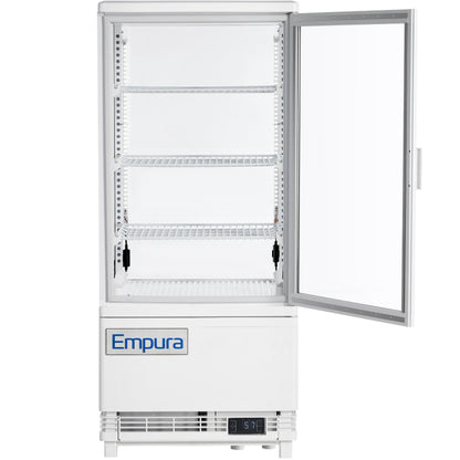 17" White 1 Door Refrigerated Display Case Countertop - 2.8 cu ft