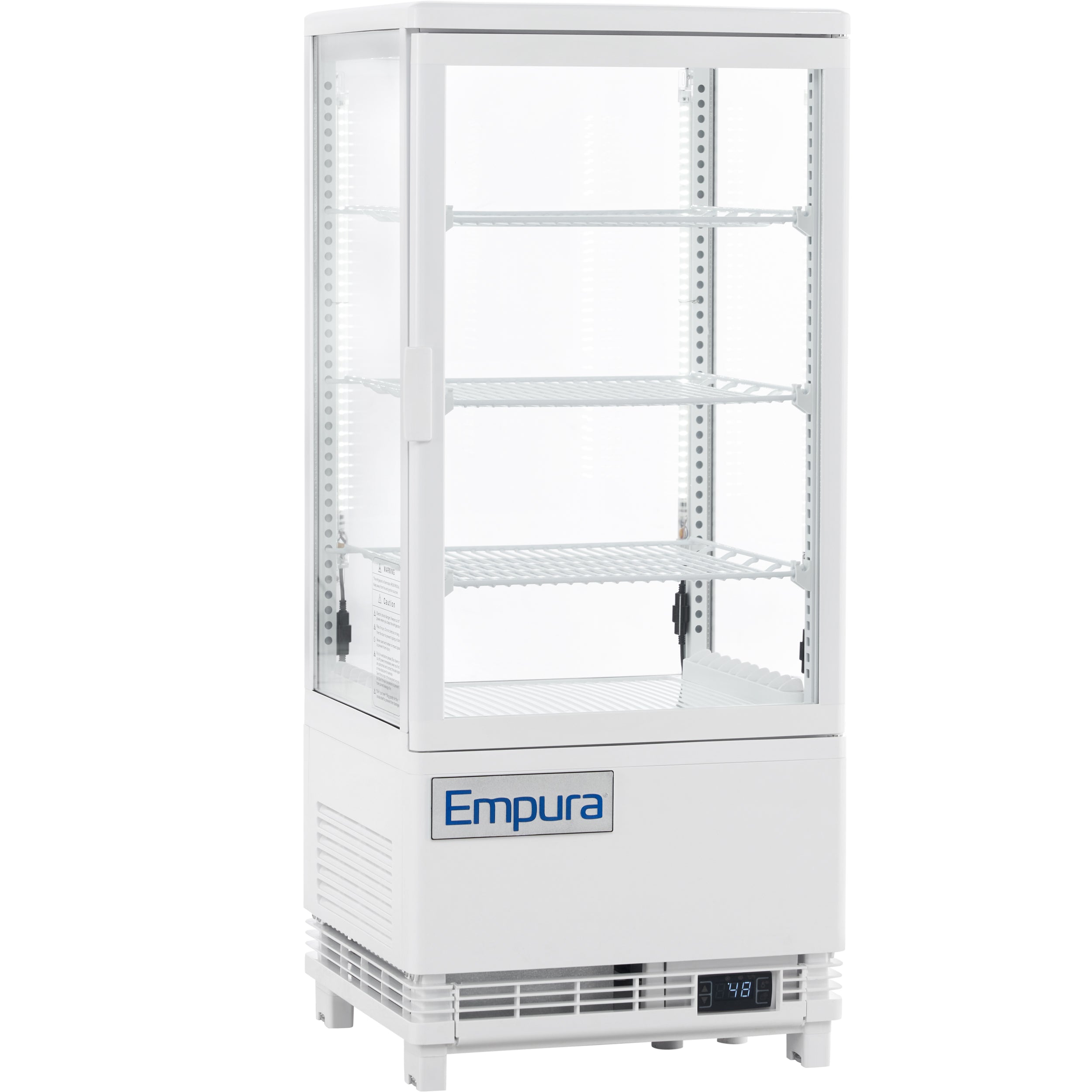 17" White 1 Door Refrigerated Display Case Countertop - 2.8 cu ft