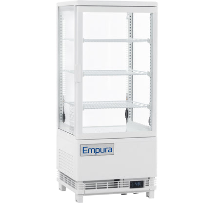 17" White 1 Door Refrigerated Display Case Countertop - 2.8 cu ft