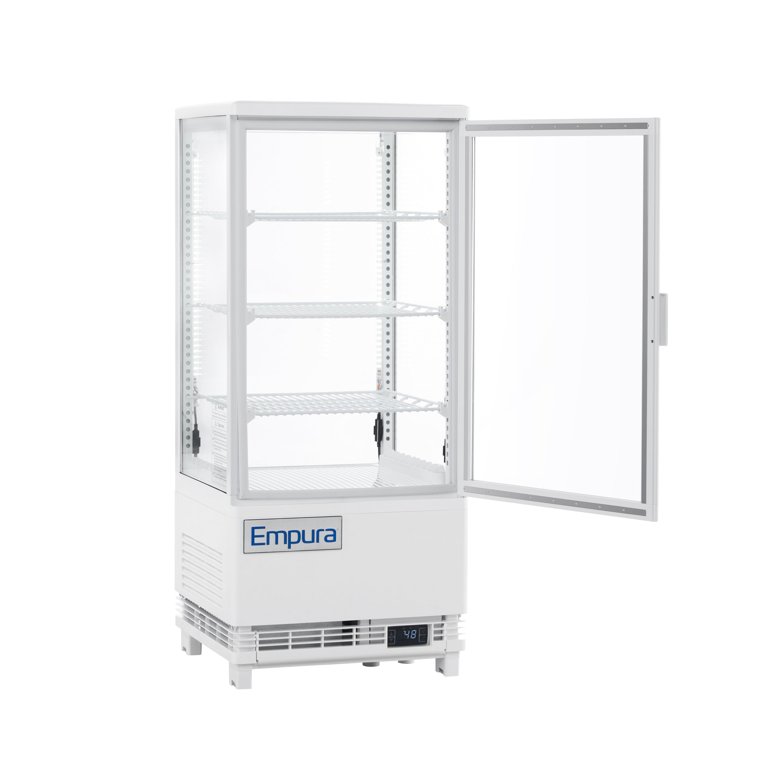 17" White 1 Door Refrigerated Display Case Countertop - 2.8 cu ft