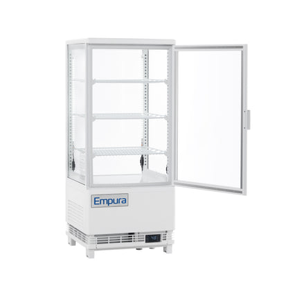 17" White 1 Door Refrigerated Display Case Countertop - 2.8 cu ft
