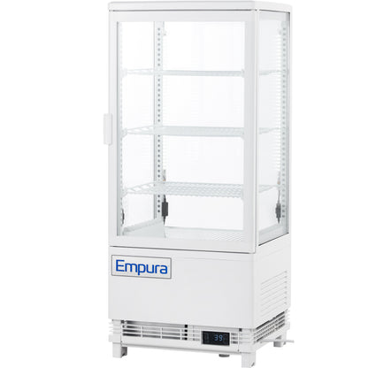 17" White 1 Door Refrigerated Display Case Countertop - 2.8 cu ft
