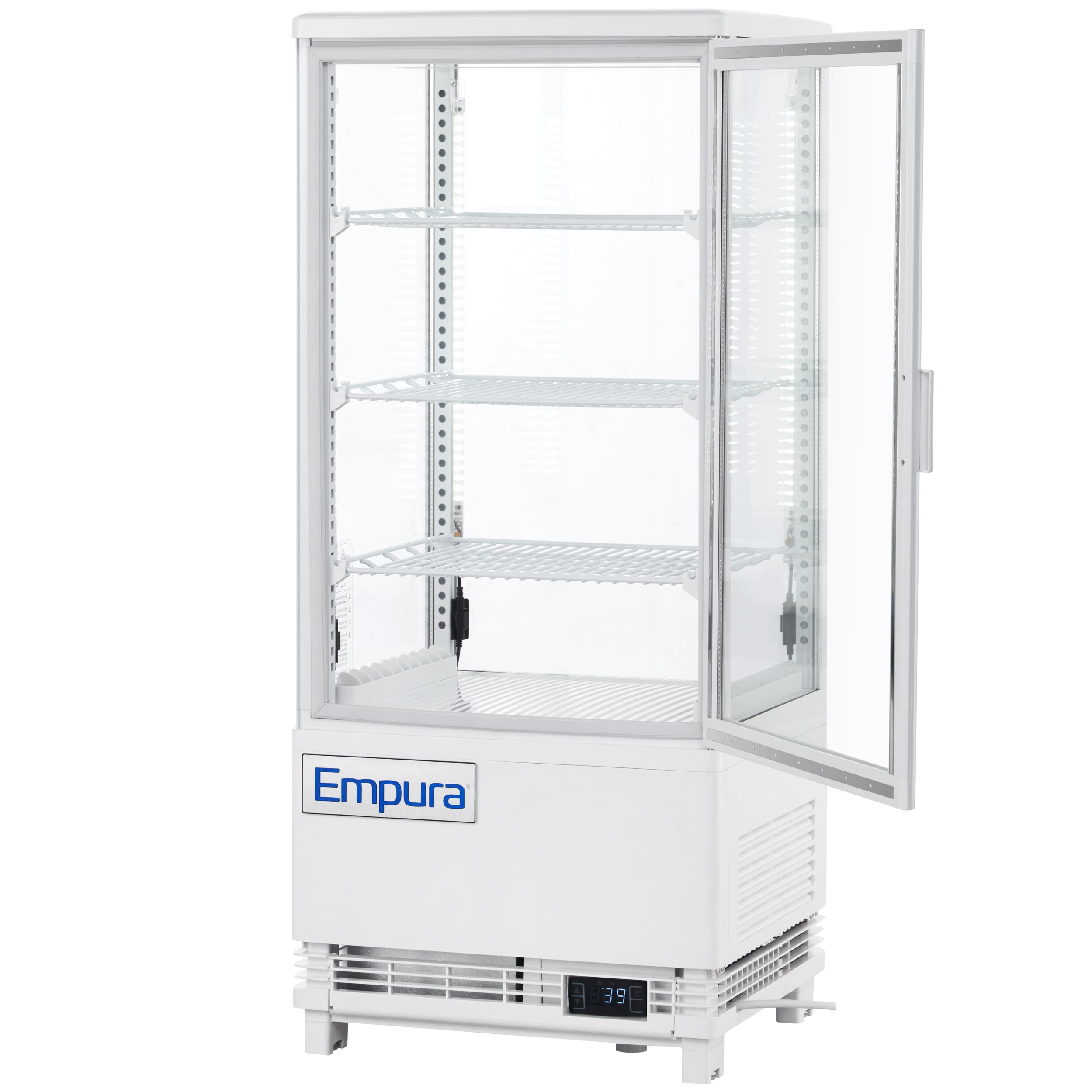17" White 1 Door Refrigerated Display Case Countertop - 2.8 cu ft