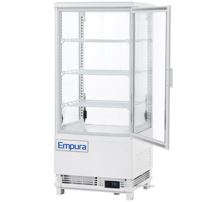 17" White 1 Door Refrigerated Display Case Countertop - 2.8 cu ft