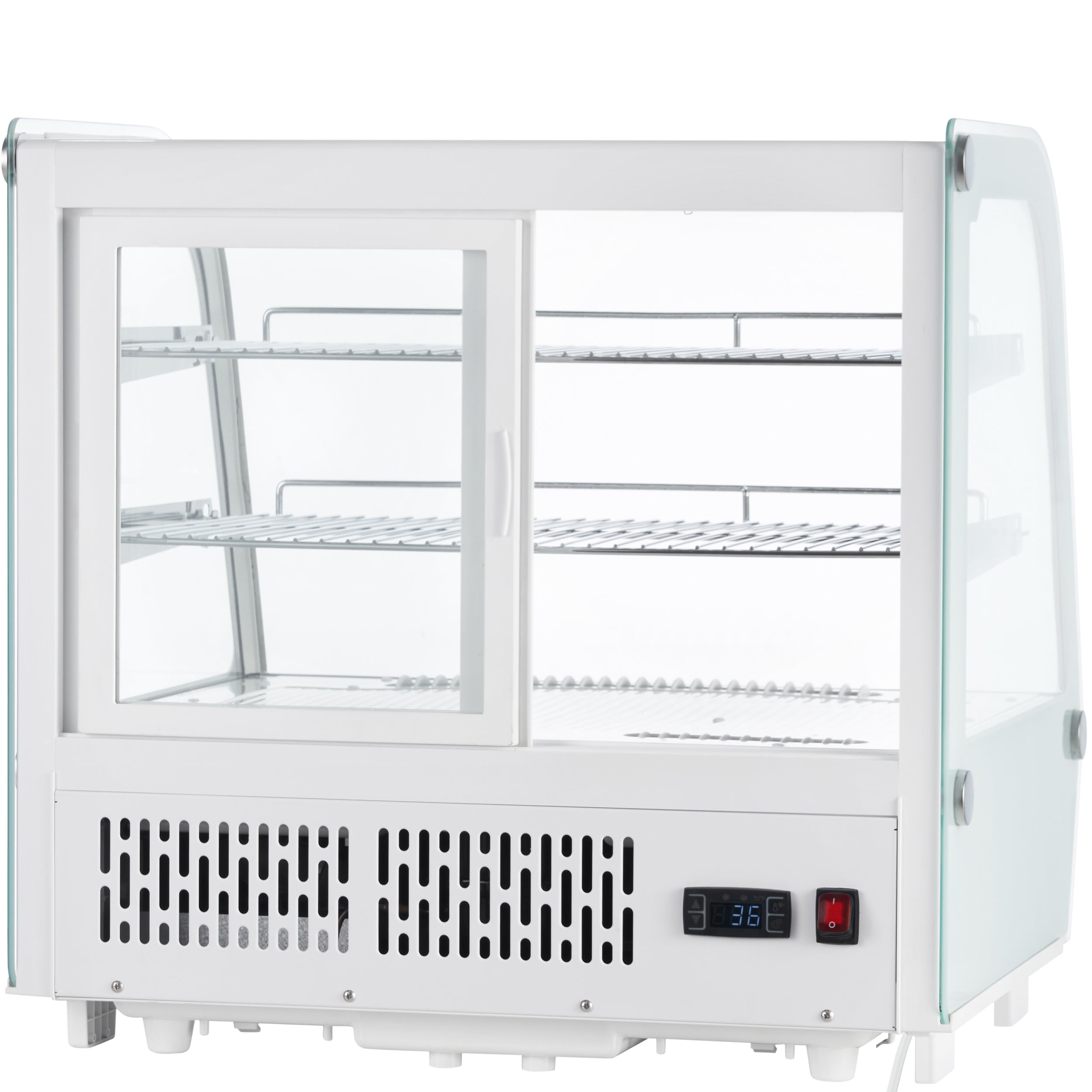 28" White Refrigerated Display Case Countertop - 4.2 cu ft