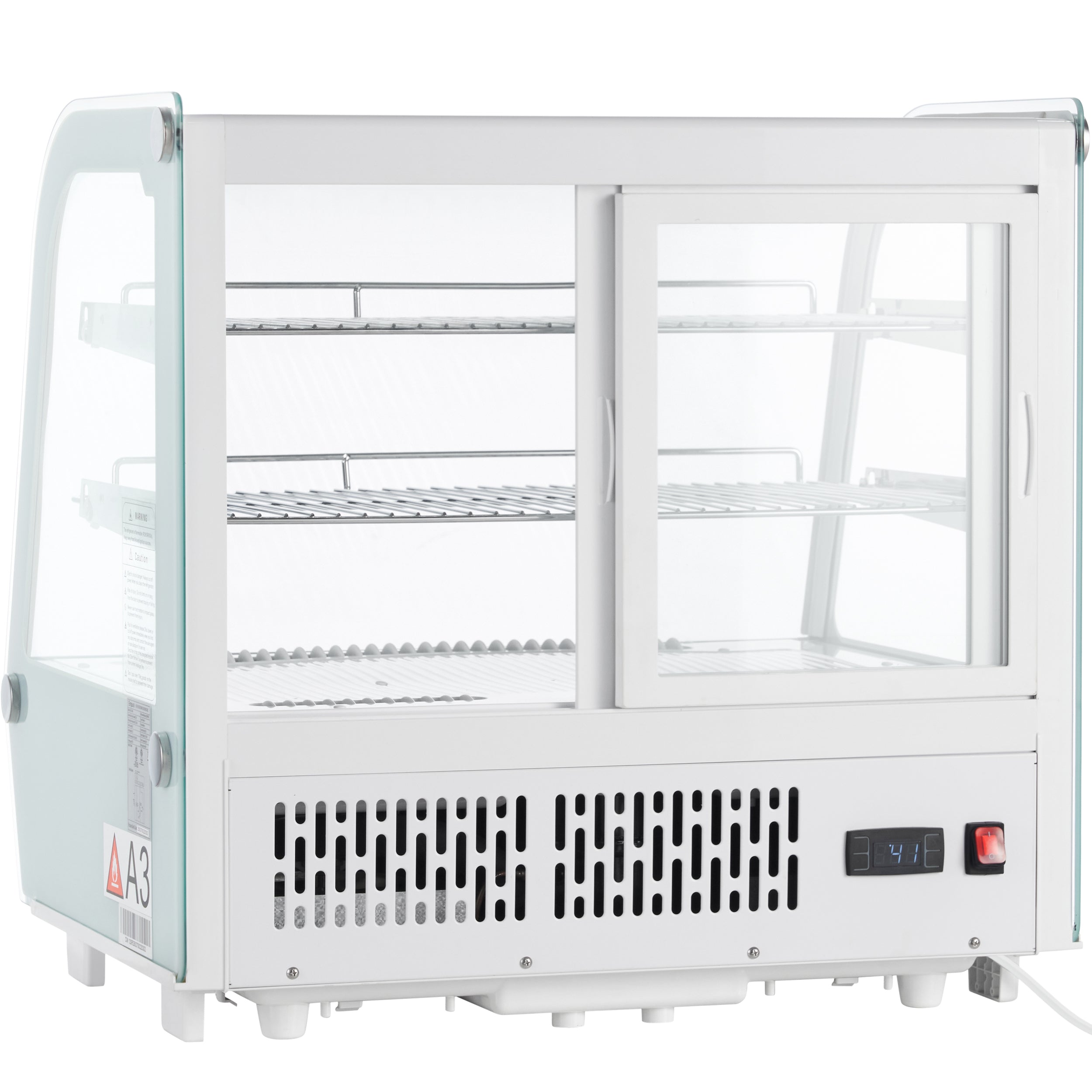 28" White Refrigerated Display Case Countertop - 4.2 cu ft