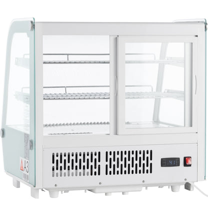 28" White Refrigerated Display Case Countertop - 4.2 cu ft