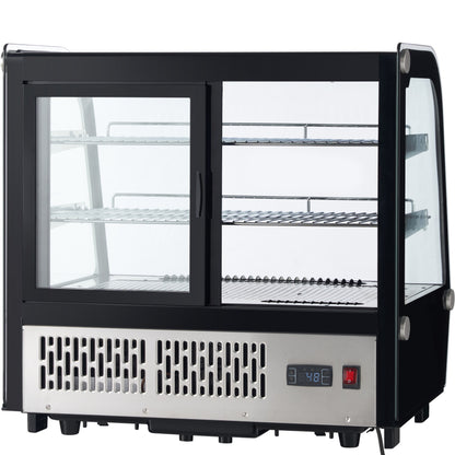 28" Stainless Steel Refrigerated Display Case Countertop - 4.2 cu ft