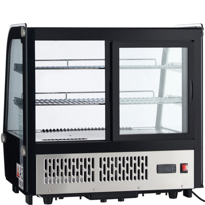 28" Stainless Steel Refrigerated Display Case Countertop - 4.2 cu ft