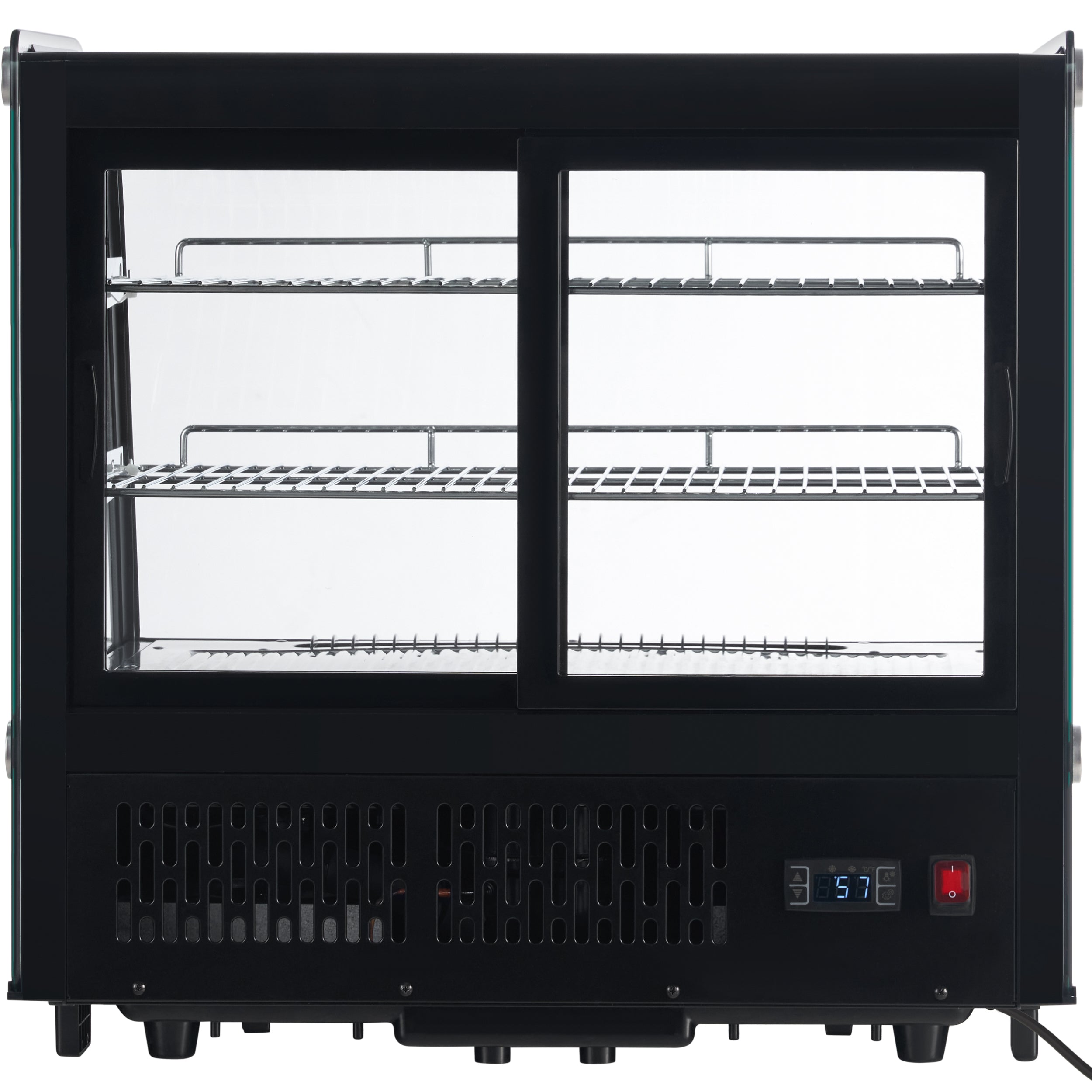 28" Black Refrigerated Display Case Countertop - 4.2 cu ft