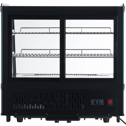 28" Black Refrigerated Display Case Countertop - 4.2 cu ft