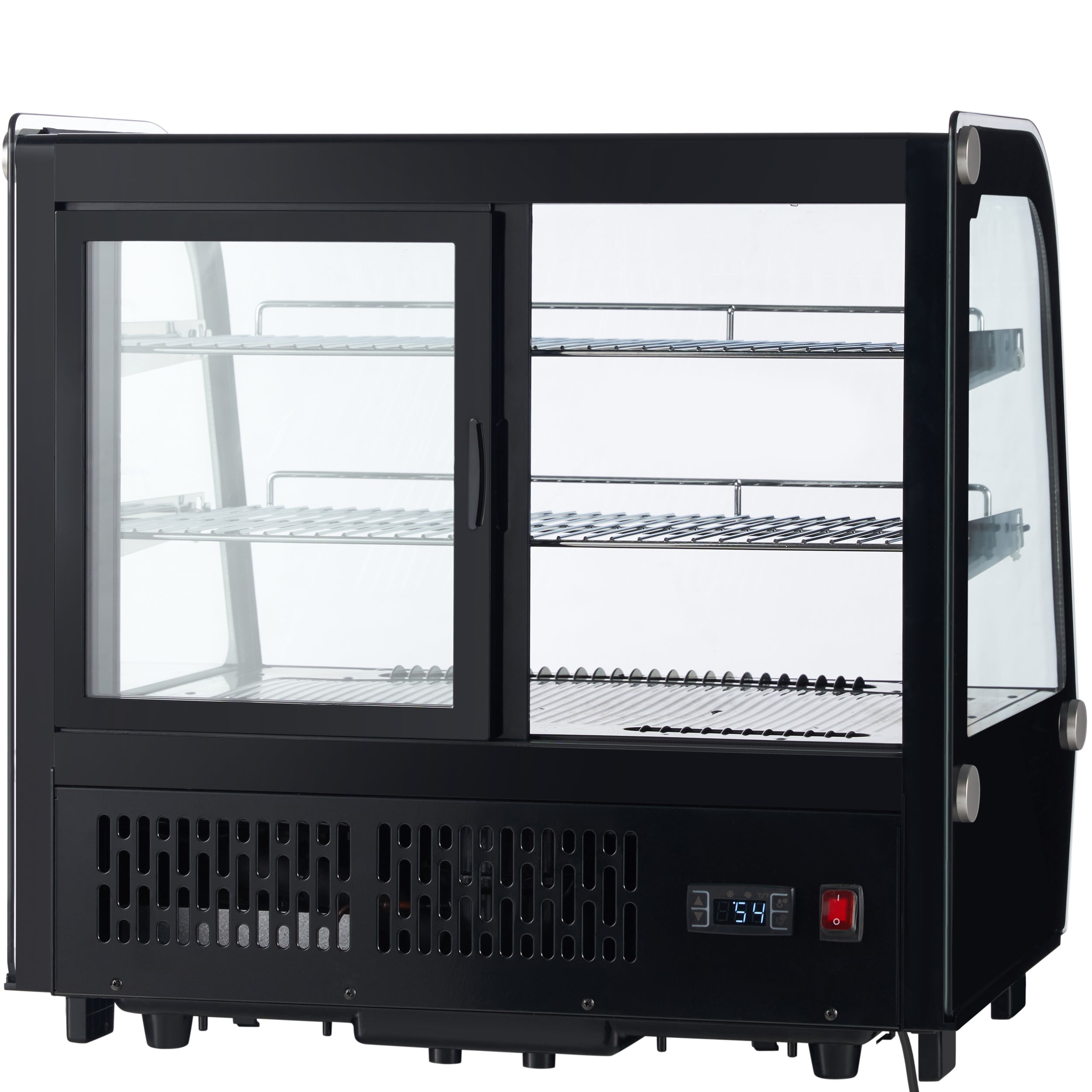 28" Black Refrigerated Display Case Countertop - 4.2 cu ft