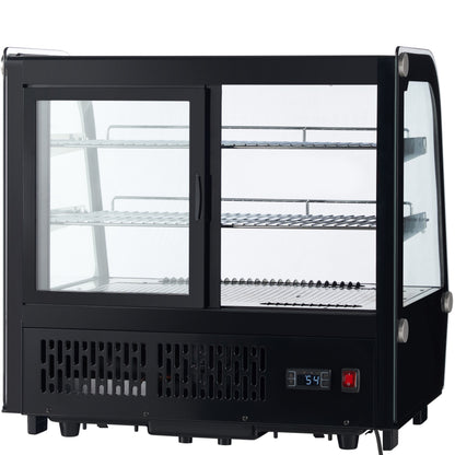 28" Black Refrigerated Display Case Countertop - 4.2 cu ft