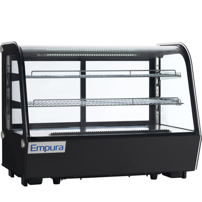 35" Black Refrigerated Display Case Countertop - 5.6 cu ft
