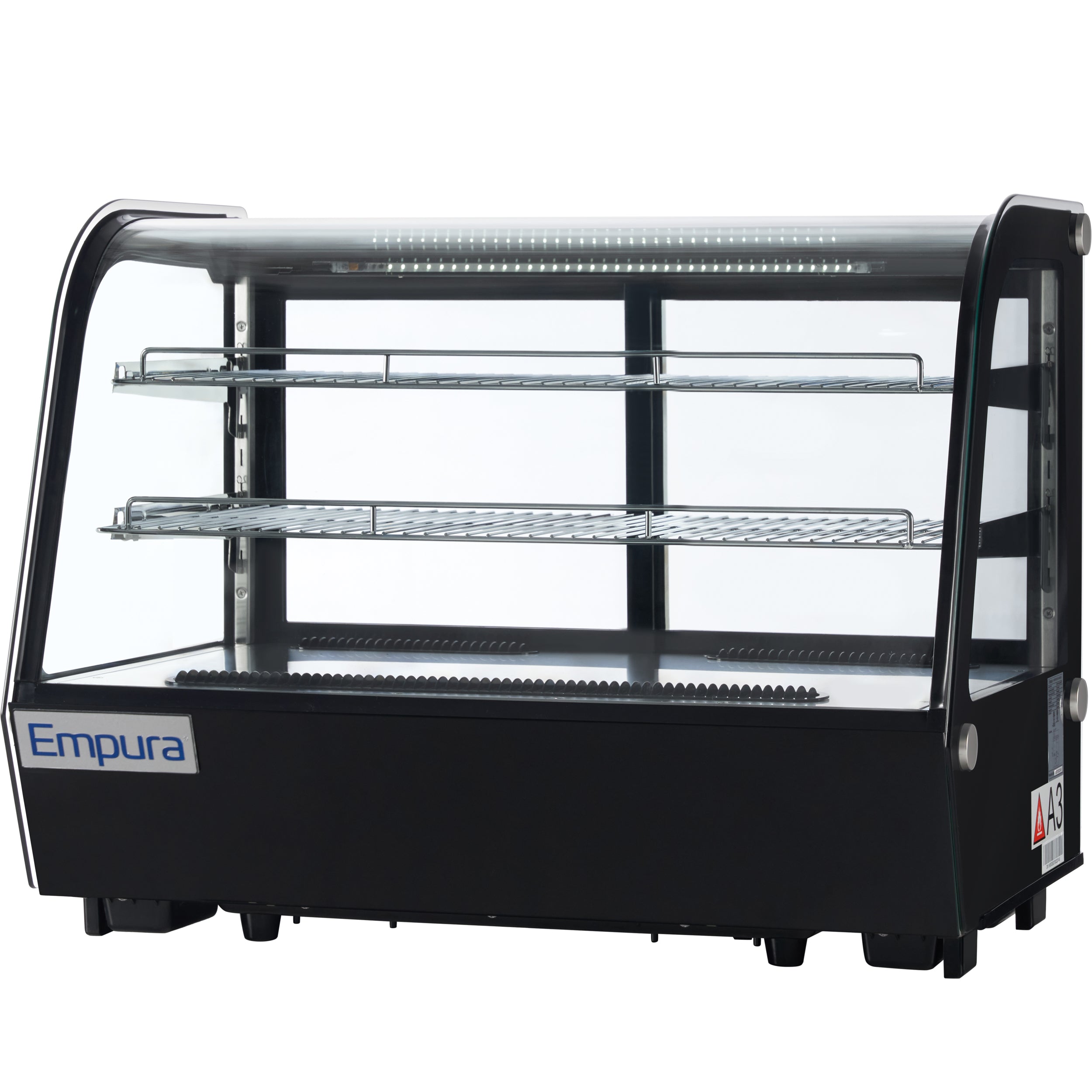 35" Black Refrigerated Display Case Countertop - 5.6 cu ft
