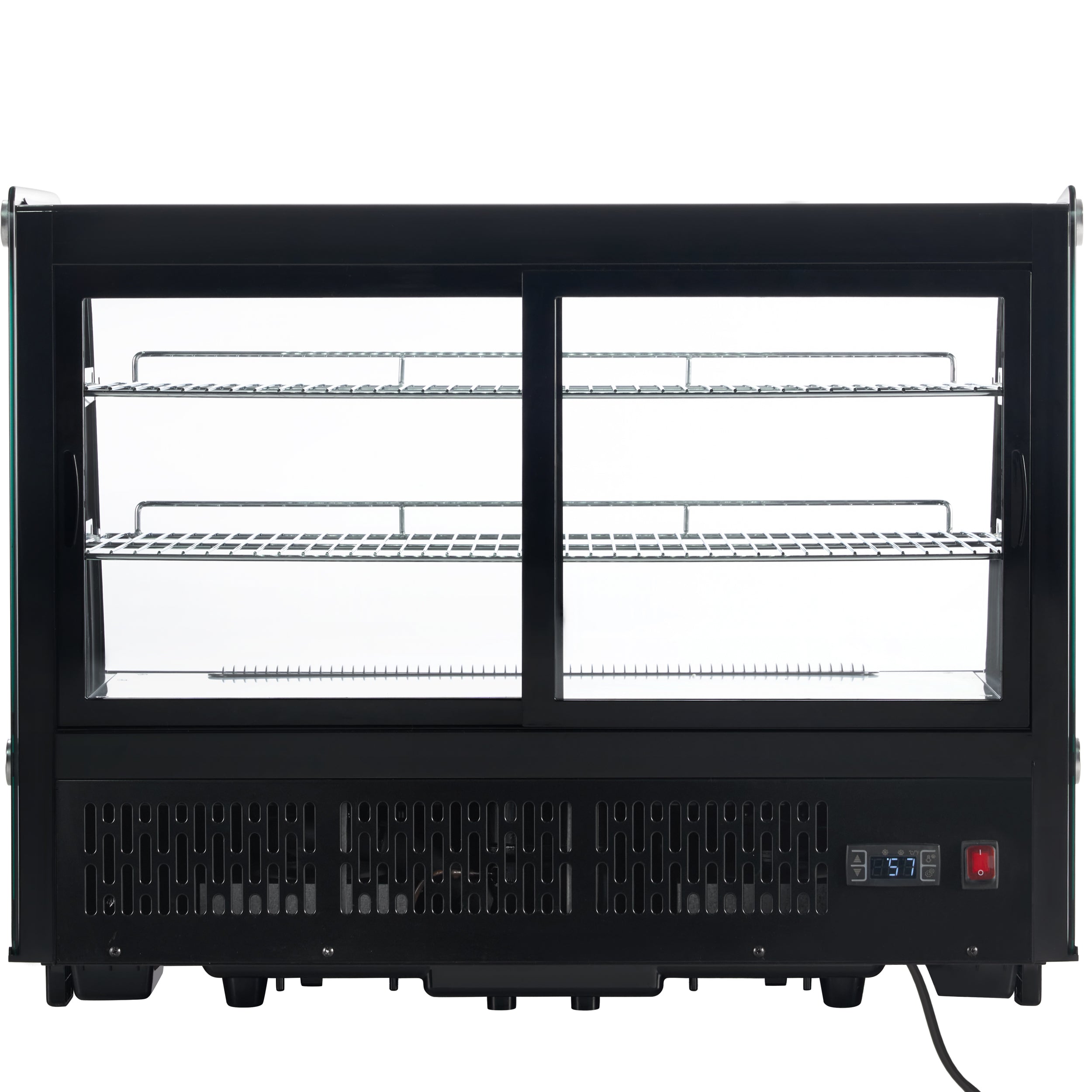 35" Black Refrigerated Display Case Countertop - 5.6 cu ft