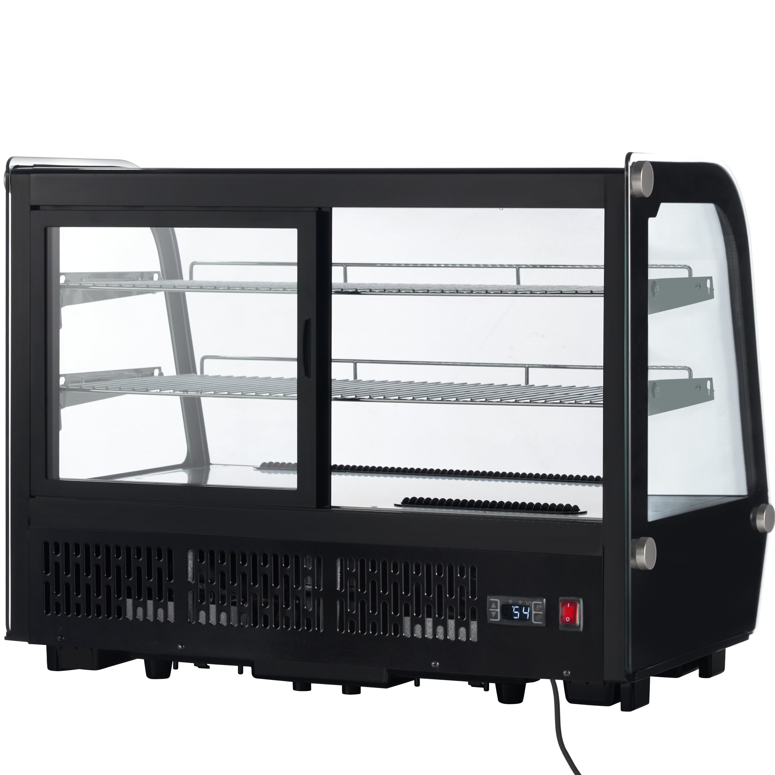 35" Black Refrigerated Display Case Countertop - 5.6 cu ft