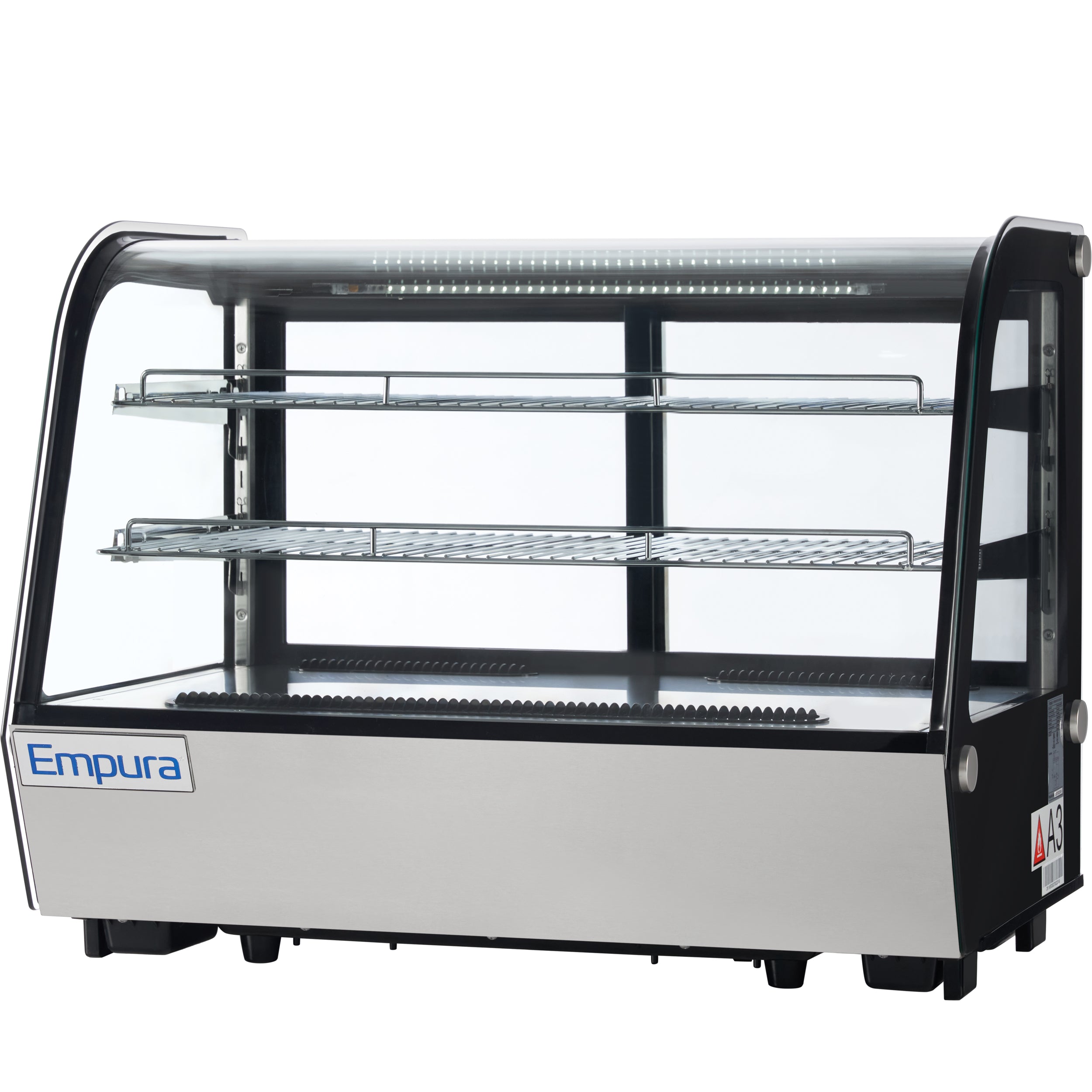 35" Stainless Steel Refrigerated Display Case Countertop - 5.6 cu ft