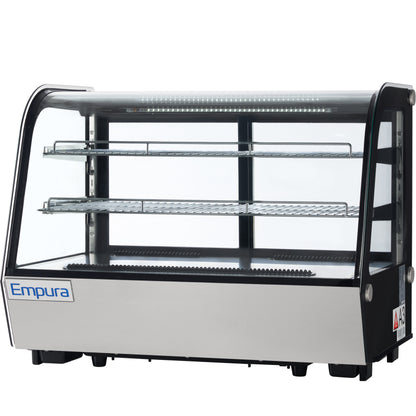 35" Stainless Steel Refrigerated Display Case Countertop - 5.6 cu ft
