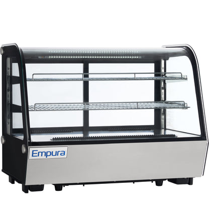 35" Stainless Steel Refrigerated Display Case Countertop - 5.6 cu ft