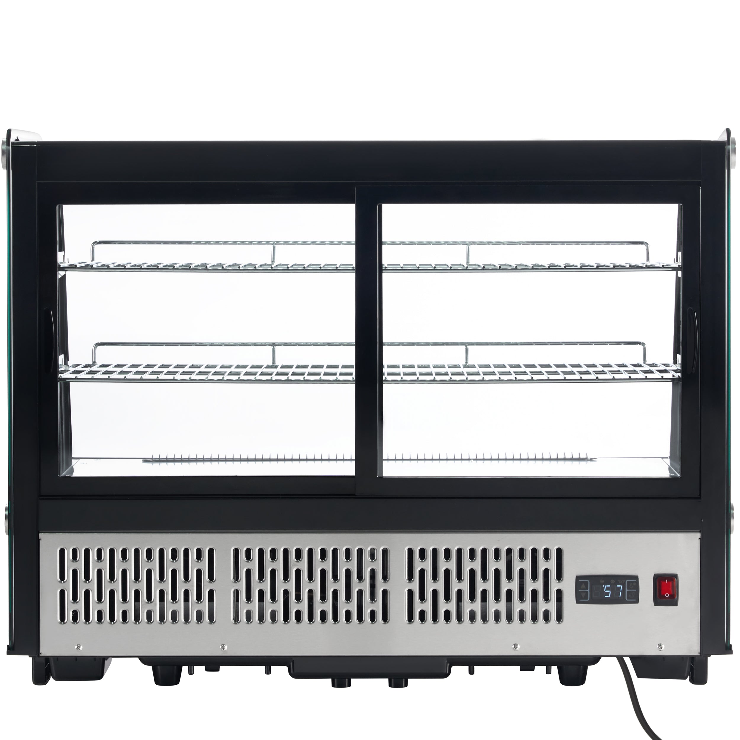 35" Stainless Steel Refrigerated Display Case Countertop - 5.6 cu ft