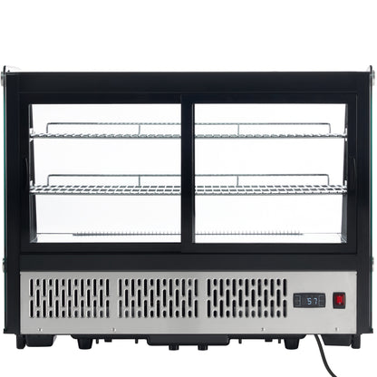 35" Stainless Steel Refrigerated Display Case Countertop - 5.6 cu ft