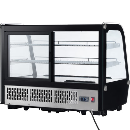 35" Stainless Steel Refrigerated Display Case Countertop - 5.6 cu ft