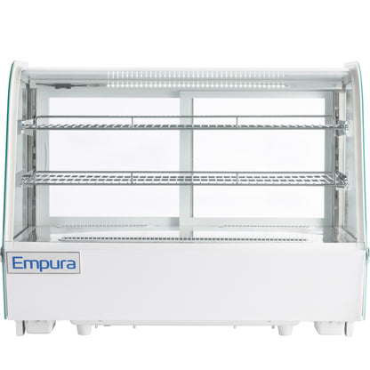 35" White Refrigerated Display Case Countertop - 5.6 cu ft