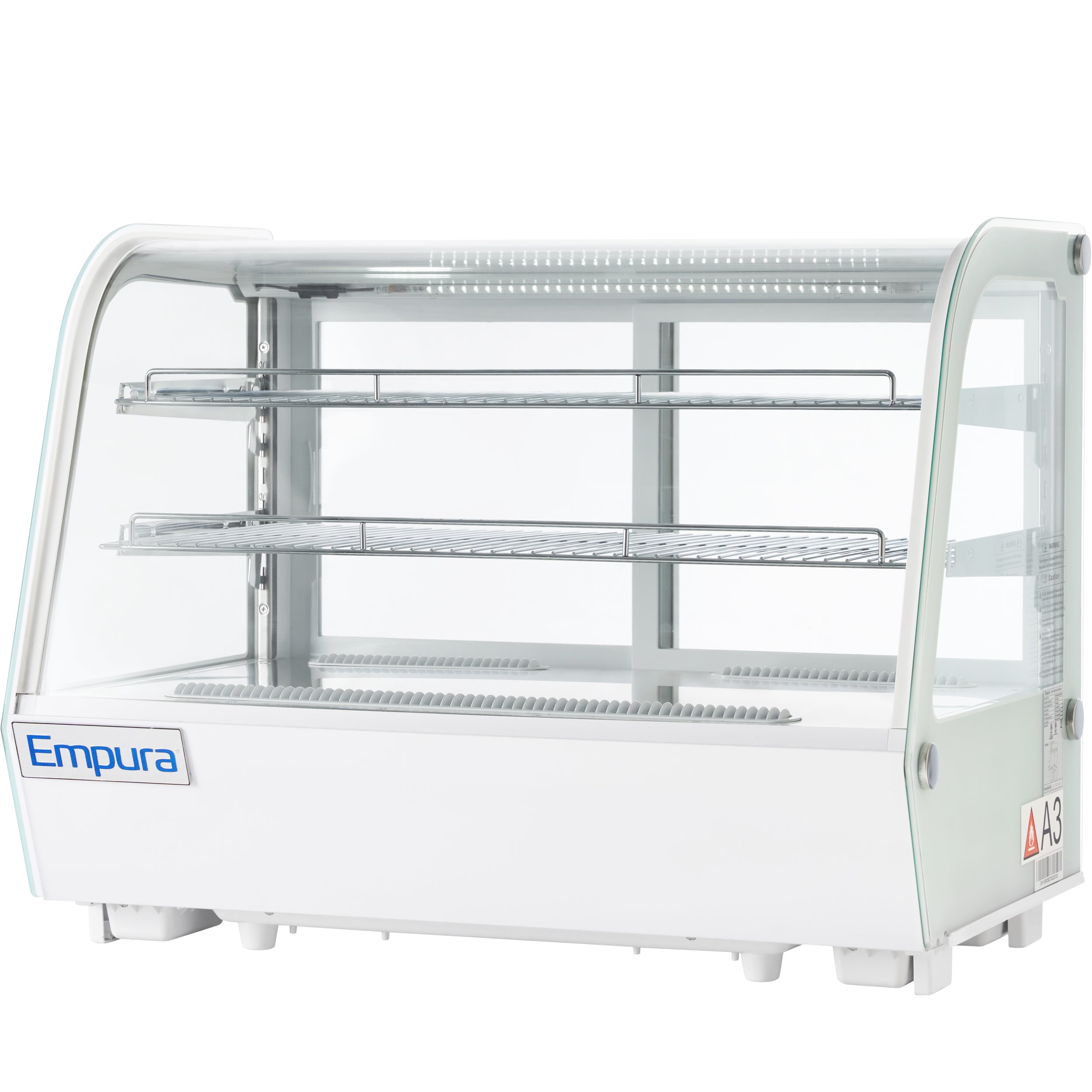 35" White Refrigerated Display Case Countertop - 5.6 cu ft