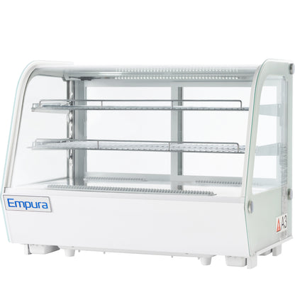 35" White Refrigerated Display Case Countertop - 5.6 cu ft