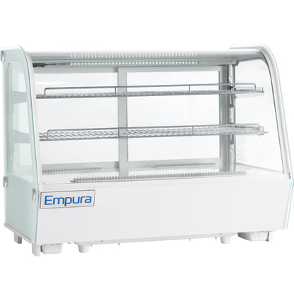35" White Refrigerated Display Case Countertop - 5.6 cu ft
