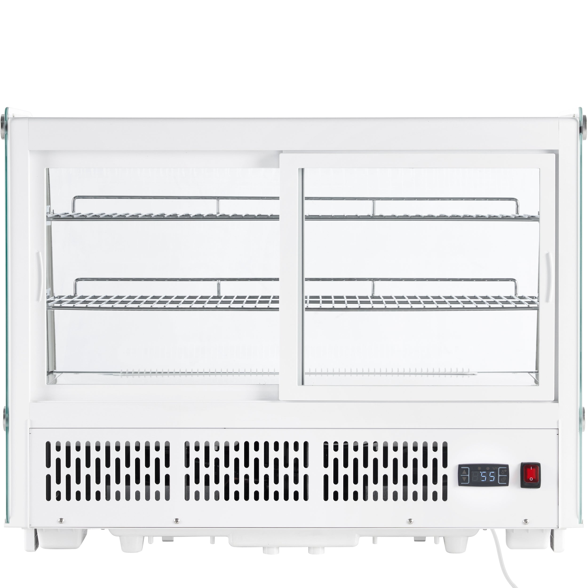 35" White Refrigerated Display Case Countertop - 5.6 cu ft