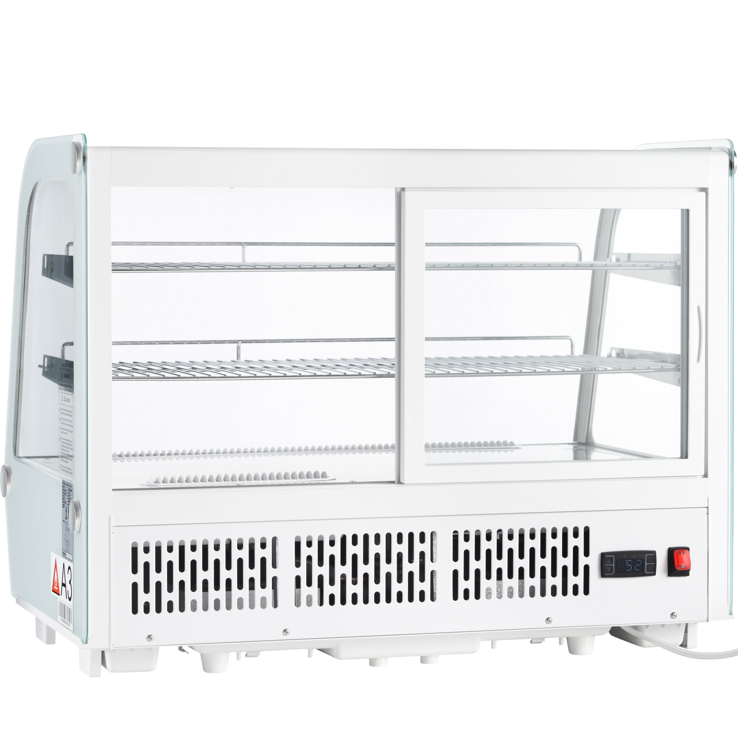 35" White Refrigerated Display Case Countertop - 5.6 cu ft