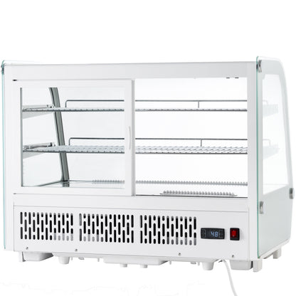 35" White Refrigerated Display Case Countertop - 5.6 cu ft