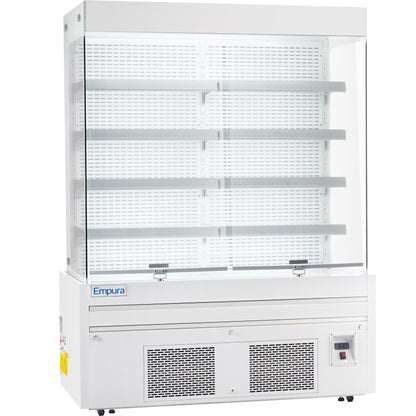 60" White Commercial Open Refrigerated Display - 33.9 cu ft