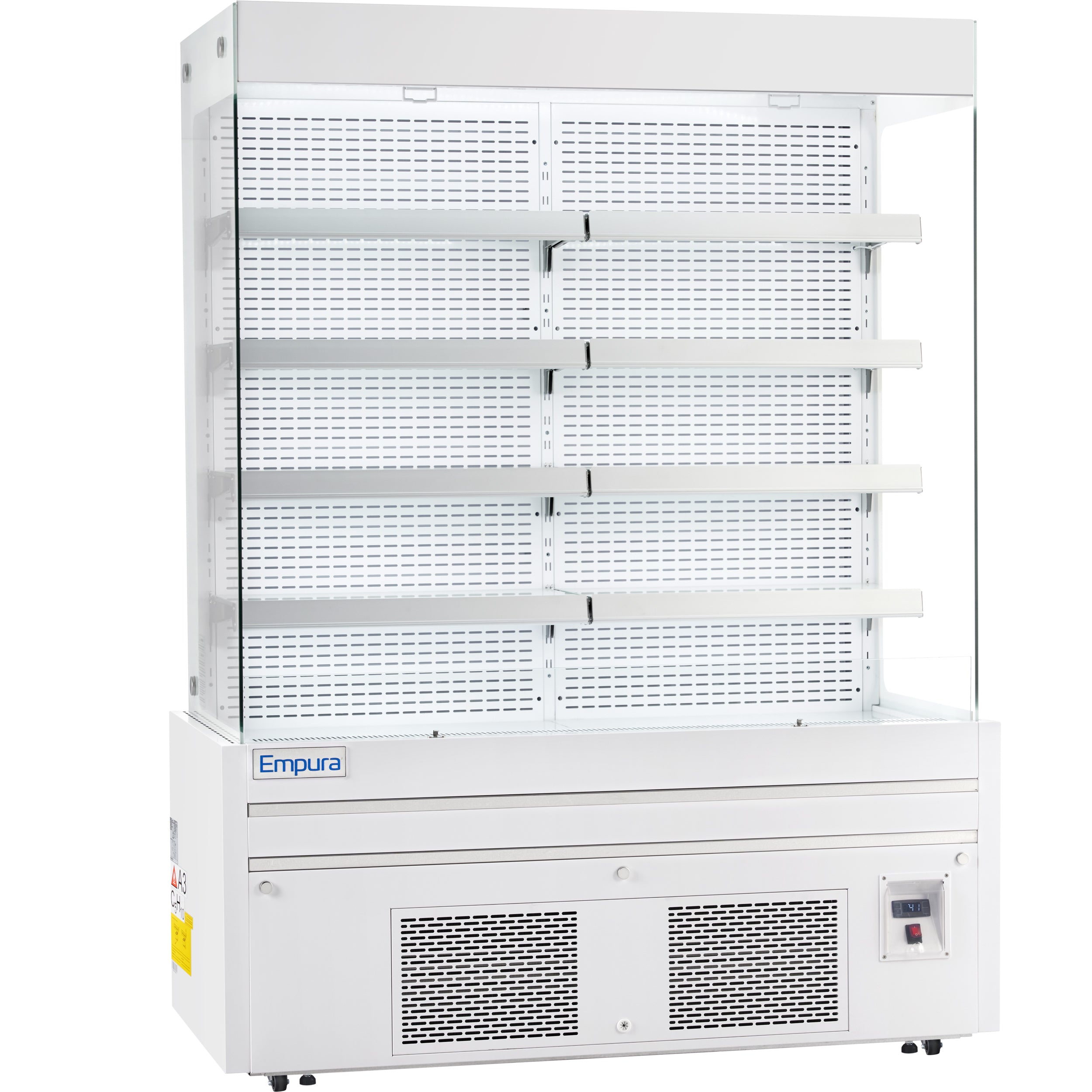 60" White Commercial Open Refrigerated Display - 33.9 cu ft