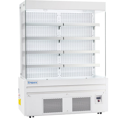 60" White Commercial Open Refrigerated Display - 33.9 cu ft