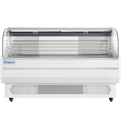 71" White Commercial Open Refrigerated Display - 15.9 cu ft