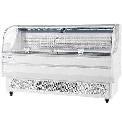 71" White Commercial Open Refrigerated Display - 15.9 cu ft