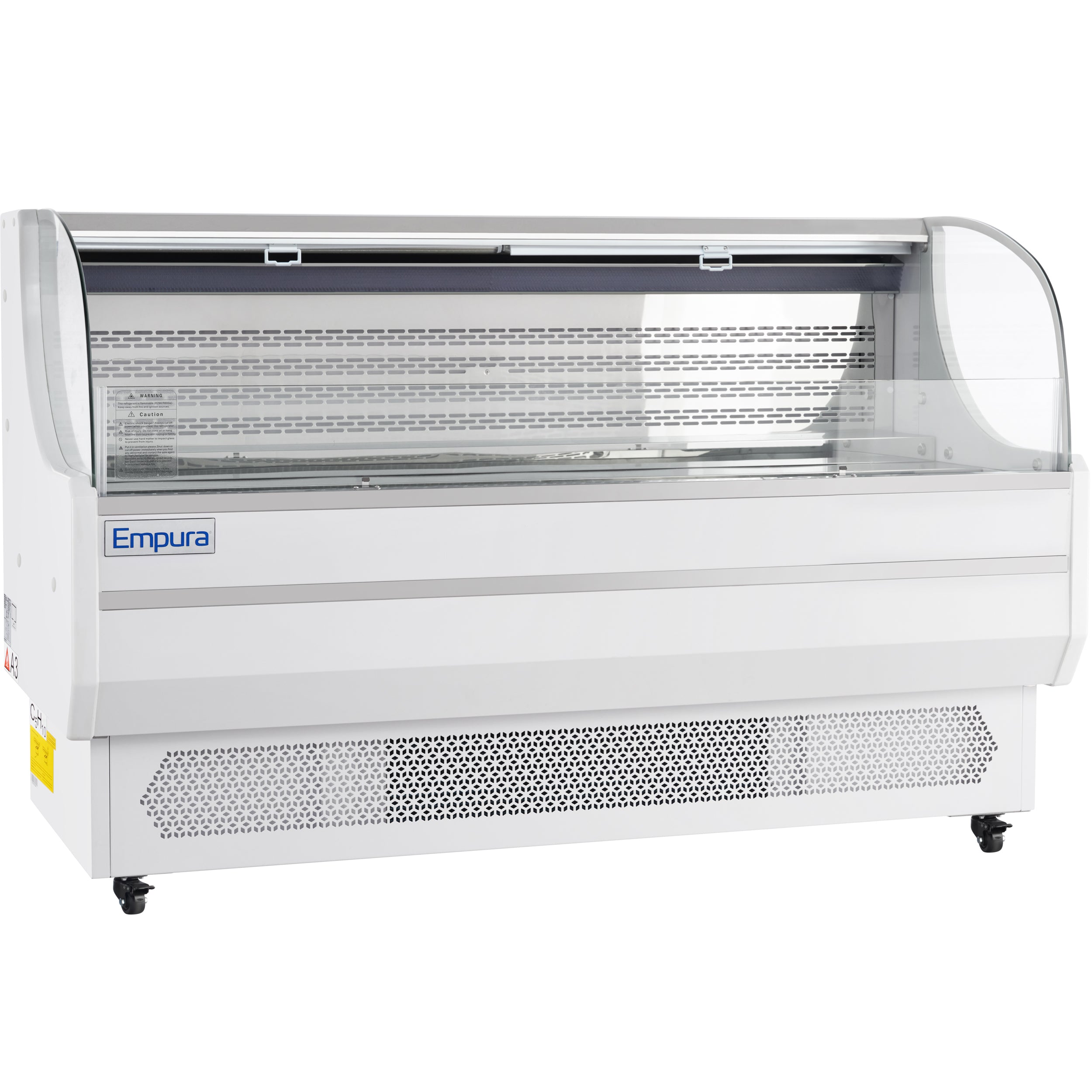 71" White Commercial Open Refrigerated Display - 15.9 cu ft