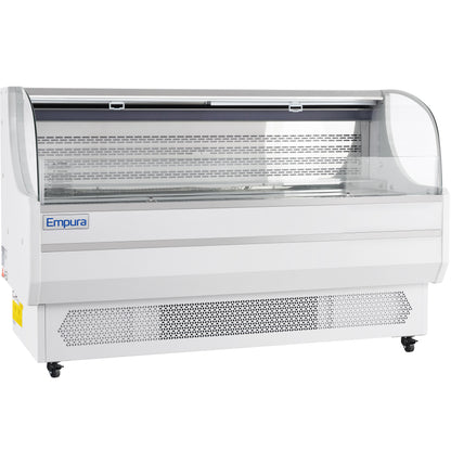 71" White Commercial Open Refrigerated Display - 15.9 cu ft